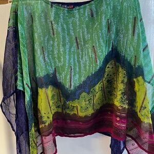 Womens Boho sheer top One Size Fit Most